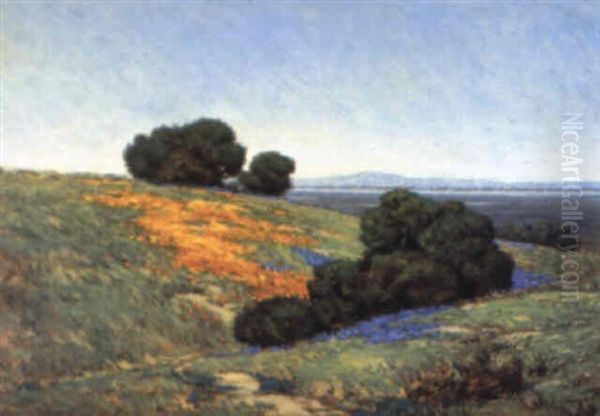 Morning At San Mateo Oil Painting by Granville S. Redmond