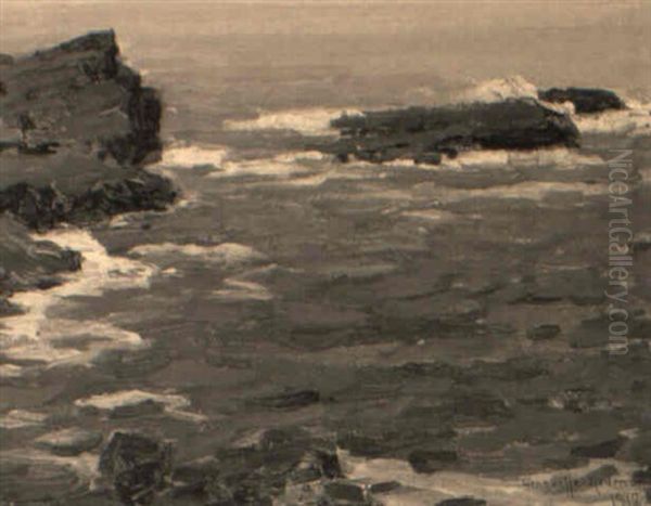 Laguna Coast Oil Painting by Granville S. Redmond