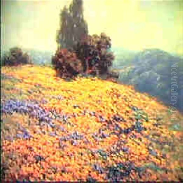 California Wildflowers Oil Painting by Granville S. Redmond