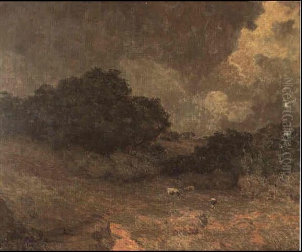 In The Shadow Of A Storm, Menlo Park Oil Painting by Granville S. Redmond