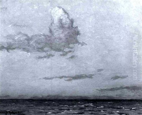 Clouds And Sea At Sunset, Catalina Island Oil Painting by Granville S. Redmond