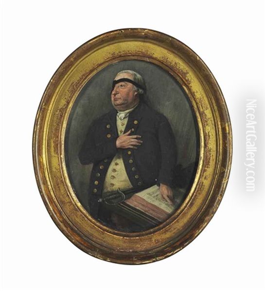 Portrait Of Captain Thomas Webb (after Lewis Vaslet (english, 1743-1808) Oil Painting by Thomas Redmond