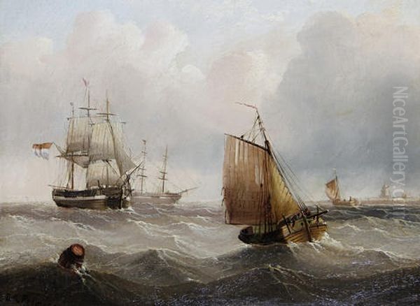 Marine Scenes (pair) Oil Painting by Edward King Redmore