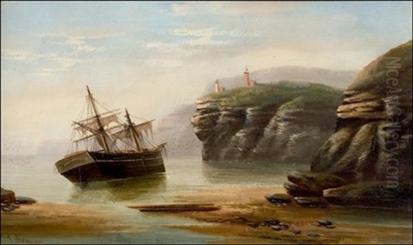 Whitby Highin Valot Myrskyn Jalkeen Oil Painting by Edward King Redmore