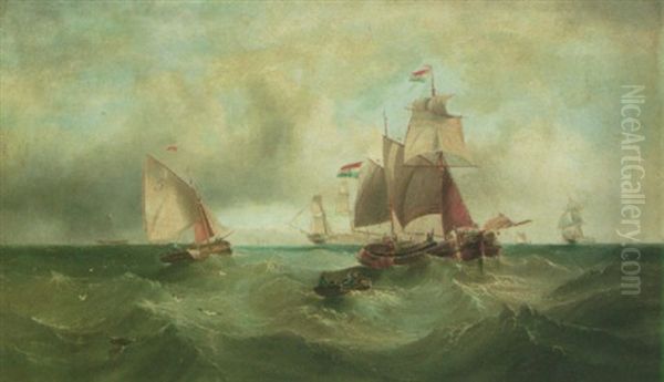 Shipping On A Swell Oil Painting by Edward King Redmore