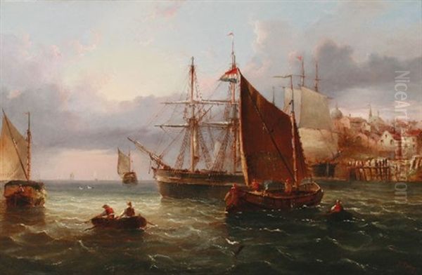 Harbor View Oil Painting by Henry Redmore