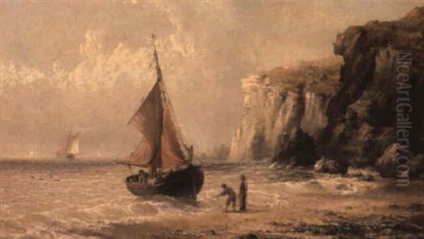 Coming In To Shore Oil Painting by Henry Redmore