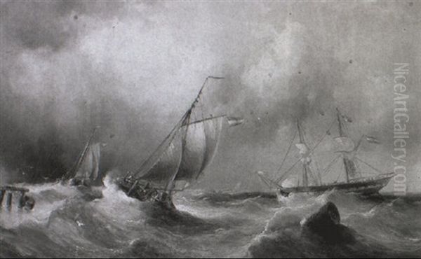 On The Humber Oil Painting by Henry Redmore