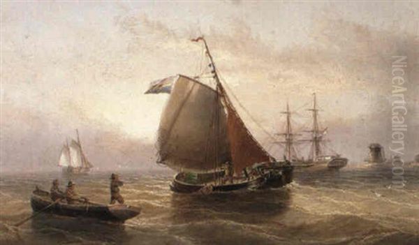 At Anchor Oil Painting by Henry Redmore