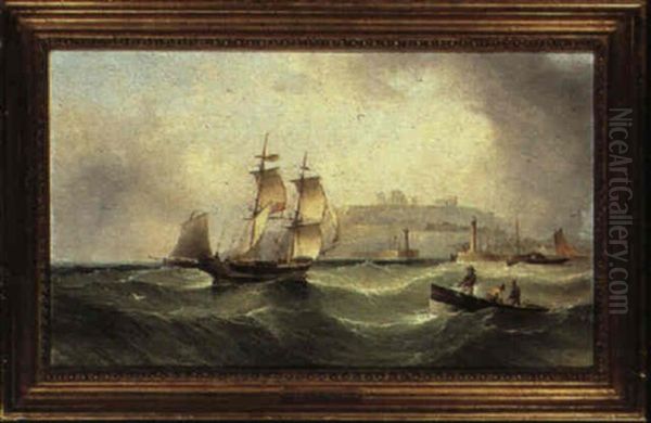 Off Whitby Oil Painting by Henry Redmore