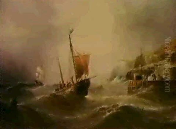 Racing The Storm Oil Painting by Henry Redmore