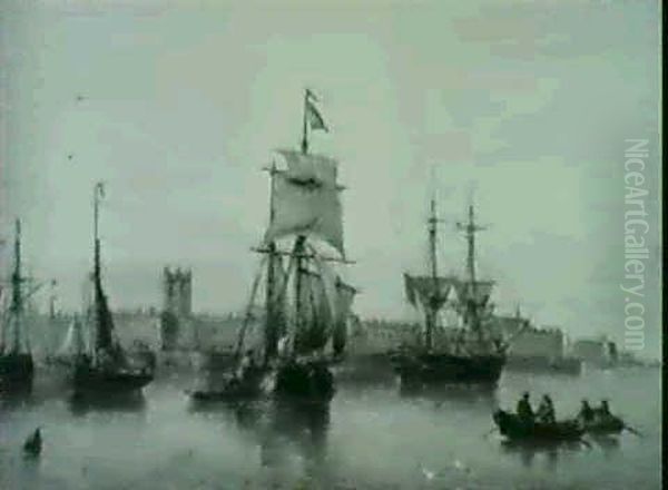 Setting Off: Ships Leaving Port Oil Painting by Henry Redmore