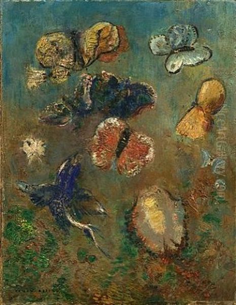 La Visite De N.d. De Paris/                                 Het Bezoek Aan De N.d. Te Parijs Oil Painting by Odilon Redon