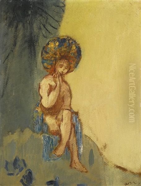 Petite Baigneuse Oil Painting by Odilon Redon