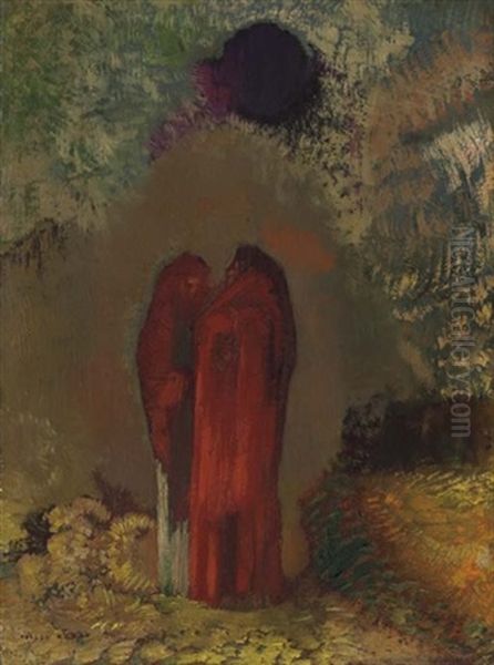 Le Silence - Le Soleil Noir Oil Painting by Odilon Redon