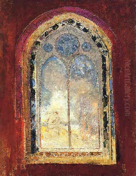 La Fenetre Oil Painting by Odilon Redon