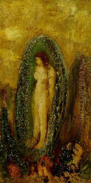 La Naissance De Venus (l'oeuf Aurique) Oil Painting by Odilon Redon