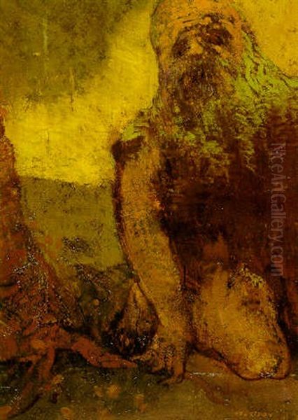 L'ermite Oil Painting by Odilon Redon