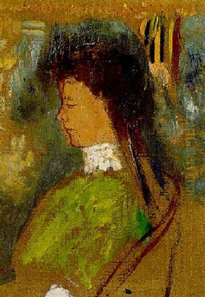 Violette Heymann Oil Painting by Odilon Redon