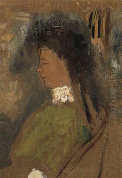 Violette Heymann Oil Painting by Odilon Redon