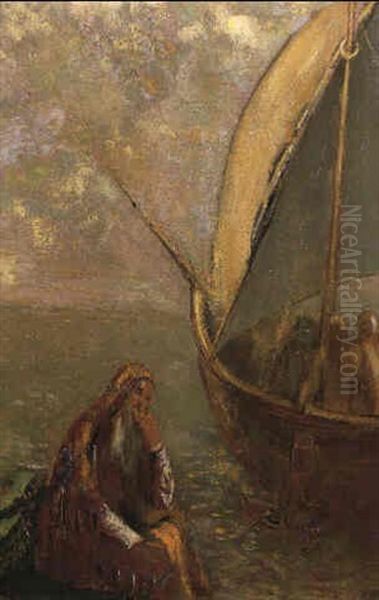 Le Depart Oil Painting by Odilon Redon