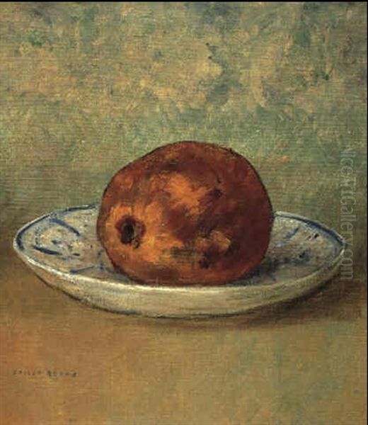 Pomegranate Oil Painting by Odilon Redon