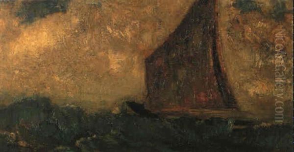 La Barque Mystique Oil Painting by Odilon Redon