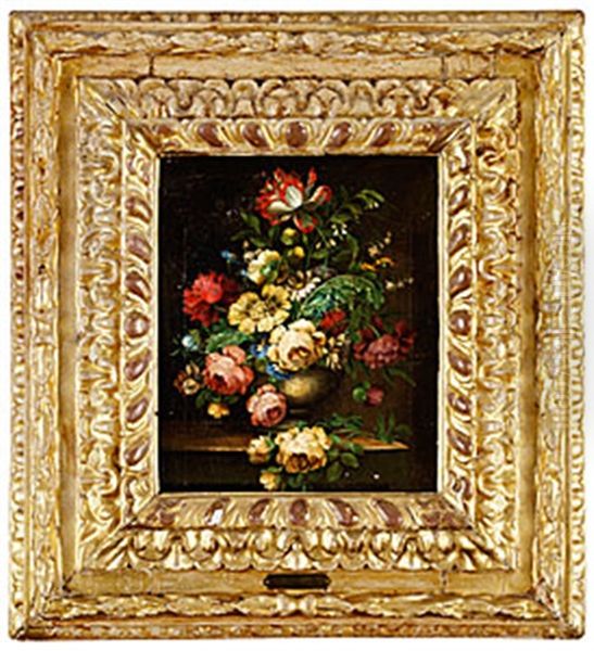 Blomsterstilleben Oil Painting by Pierre Joseph Redoute