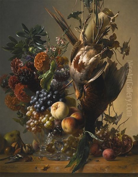 Still Life With Game And Fruit Oil Painting by Hendrik Reekers