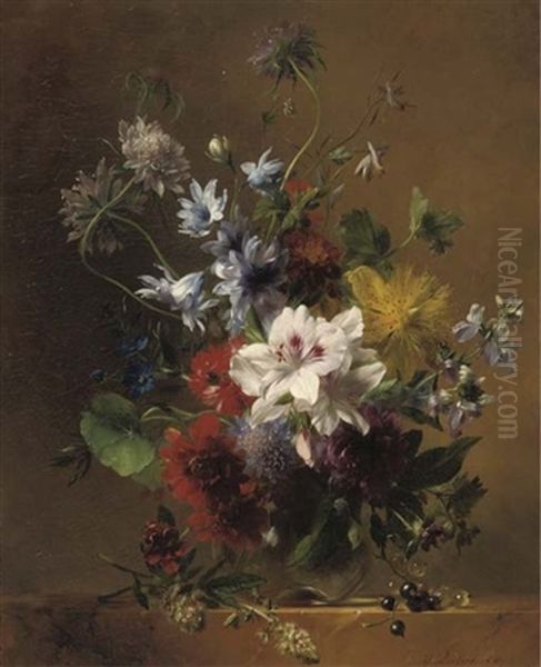 Flower Still Life Oil Painting by Hendrik Reekers