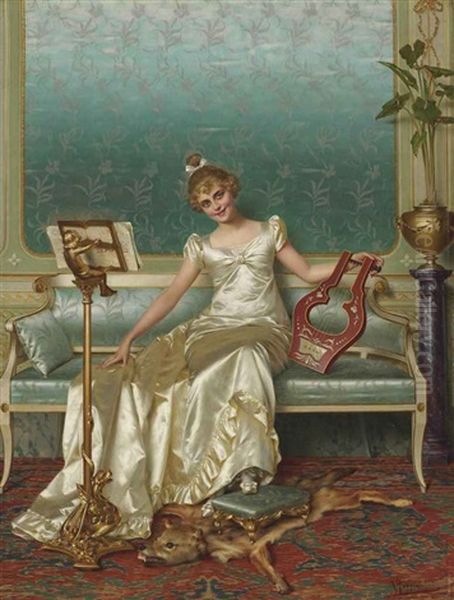 The Interlude Oil Painting by Vittorio Reggianini