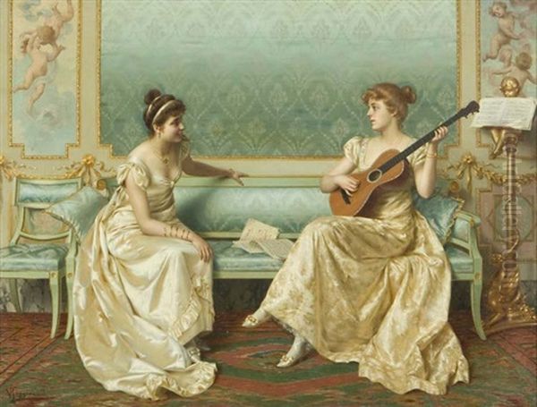 The New Student Oil Painting by Vittorio Reggianini