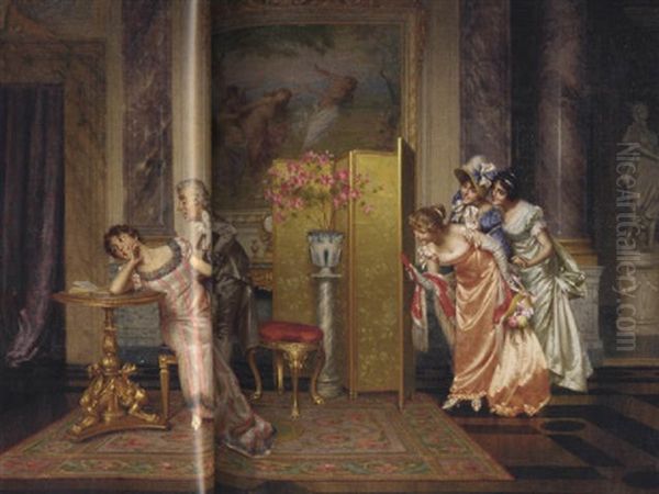 The Eager Suitor With An Audience by Vittorio Reggianini