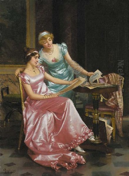 The Connoisseurs Oil Painting by Vittorio Reggianini