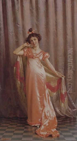 The Debutante Oil Painting by Vittorio Reggianini