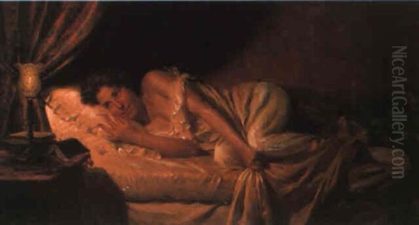 Sweet Dreams Oil Painting by Vittorio Reggianini