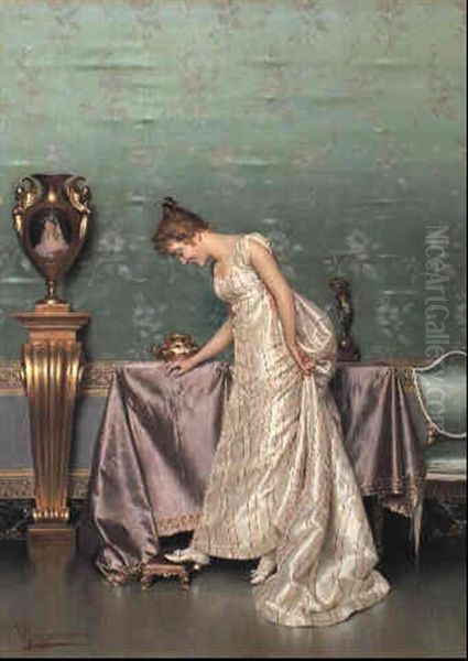 A New Pair Of Shoes Oil Painting by Vittorio Reggianini