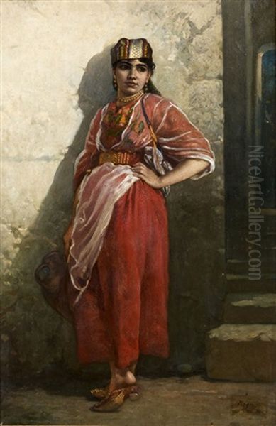 Jeune Femme Oil Painting by Henri Regnault