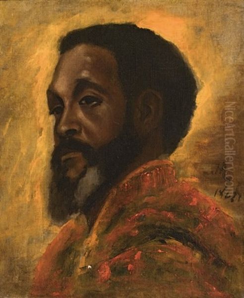 Tete De Maure Oil Painting by Henri Regnault