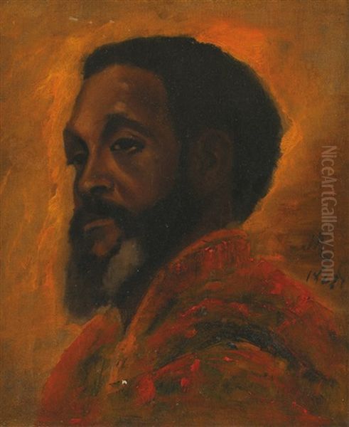 Portrait D'homme Noir Oil Painting by Henri Regnault