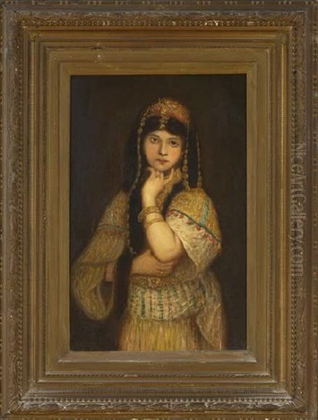 A Harem Girl Oil Painting by Henri Regnault