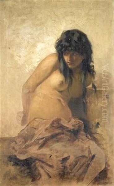 Buste De Femme Oil Painting by Henri Regnault