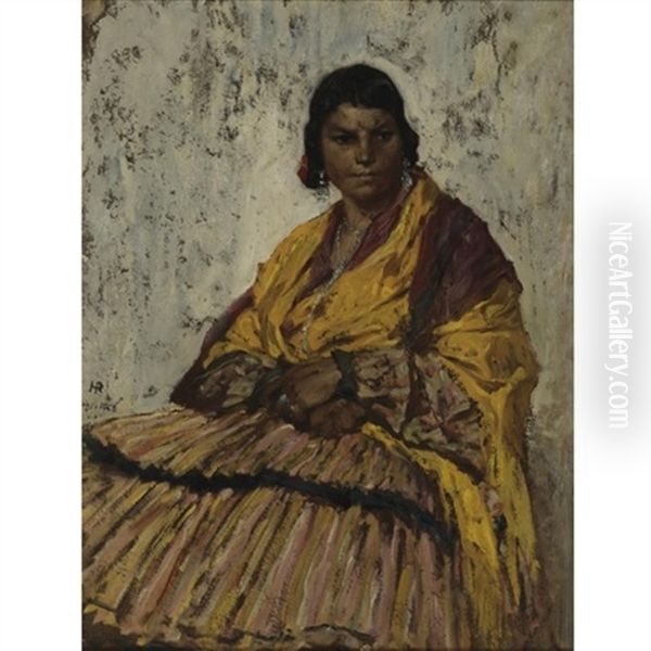 Gypsy Oil Painting by Henri Regnault