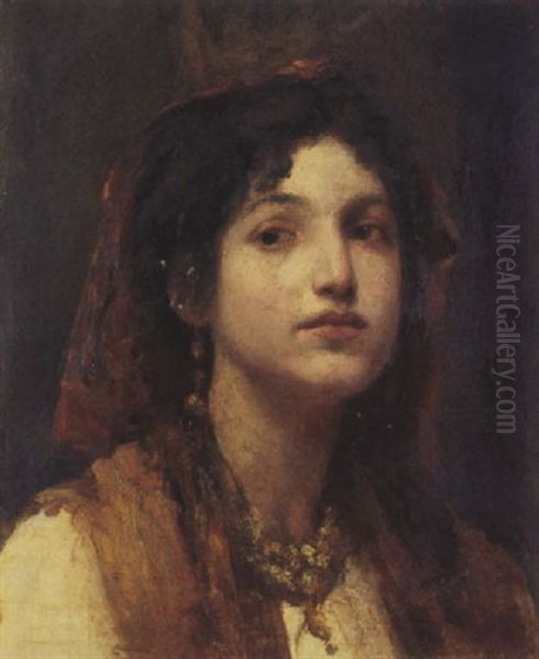 La Jeune Italienne Oil Painting by Henri Regnault