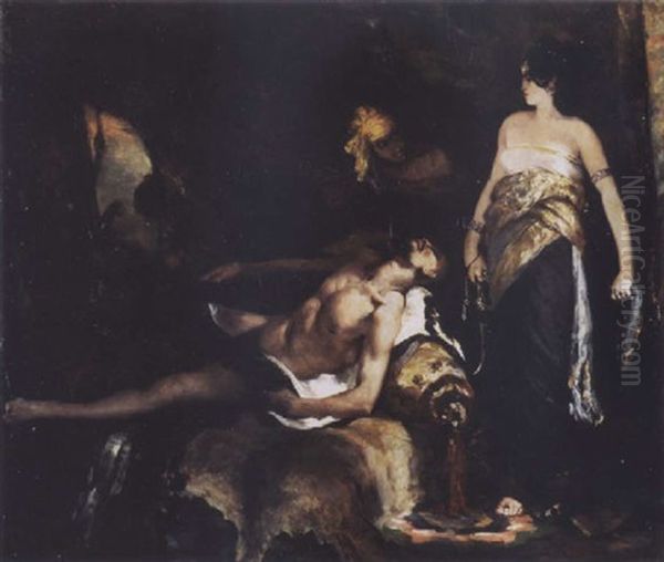 Judith Et Holopherne (study) Oil Painting by Henri Regnault