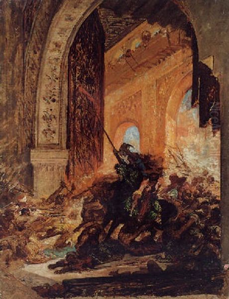 Attack On A Moorish Palace by Henri Regnault