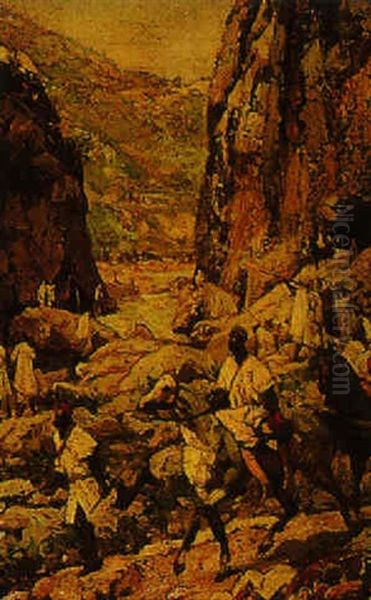 The Pass Oil Painting by Henri Regnault