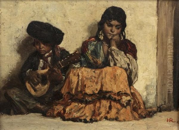 Les Gitans Oil Painting by Henri-Victor Regnault