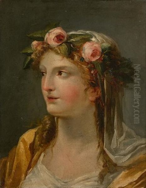 Tete De Vestale by Jean-Baptiste Regnault