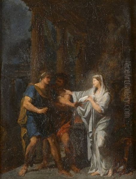 Oreste Et Iphigenie En Tauride Oil Painting by Jean-Baptiste Regnault